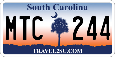 SC license plate MTC244