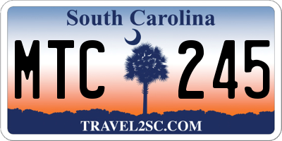 SC license plate MTC245