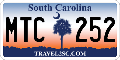 SC license plate MTC252