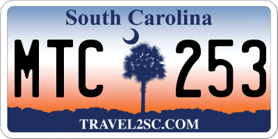 SC license plate MTC253
