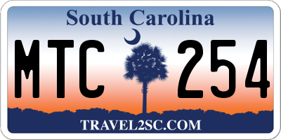 SC license plate MTC254