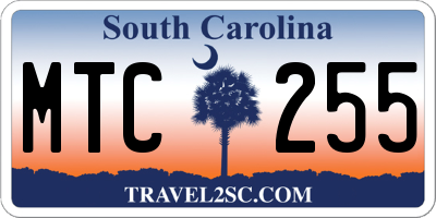 SC license plate MTC255