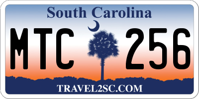 SC license plate MTC256