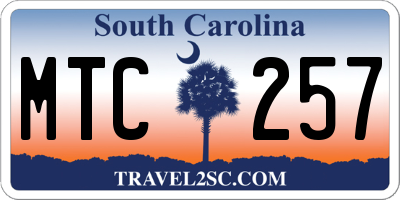 SC license plate MTC257