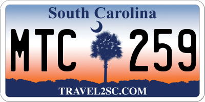 SC license plate MTC259