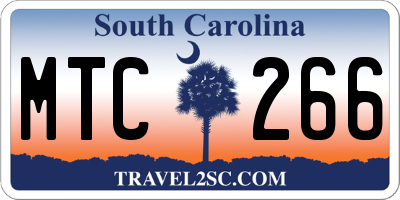 SC license plate MTC266
