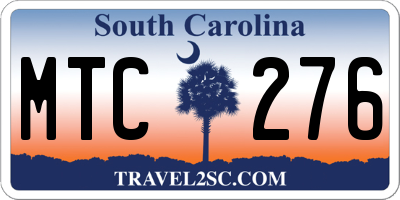 SC license plate MTC276