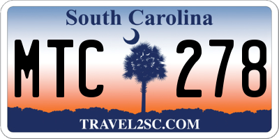 SC license plate MTC278