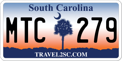SC license plate MTC279