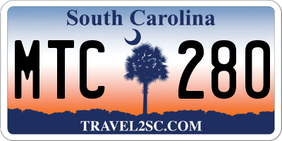 SC license plate MTC280