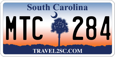 SC license plate MTC284
