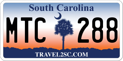 SC license plate MTC288