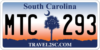 SC license plate MTC293