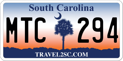 SC license plate MTC294