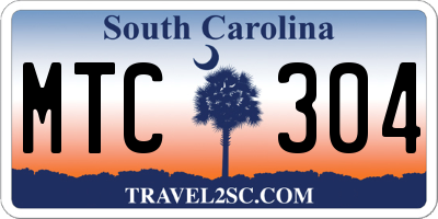SC license plate MTC304