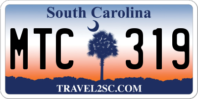 SC license plate MTC319