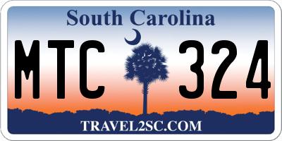 SC license plate MTC324