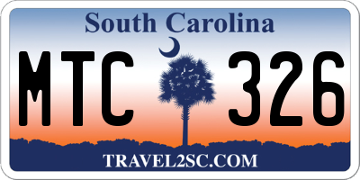 SC license plate MTC326