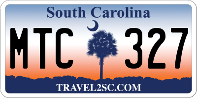 SC license plate MTC327