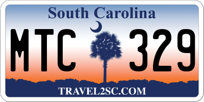 SC license plate MTC329