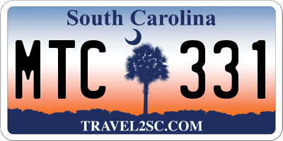 SC license plate MTC331