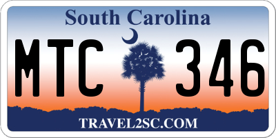 SC license plate MTC346