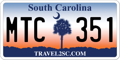 SC license plate MTC351
