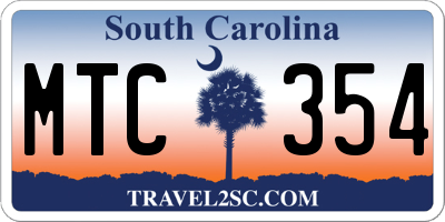 SC license plate MTC354