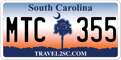 SC license plate MTC355