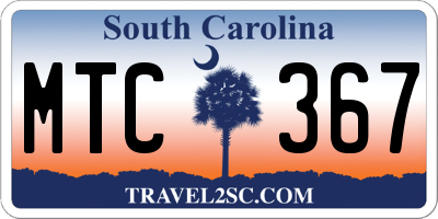 SC license plate MTC367