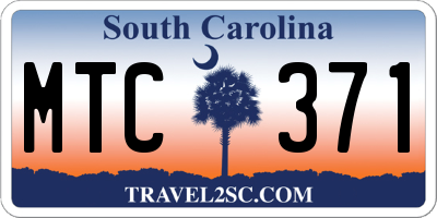SC license plate MTC371