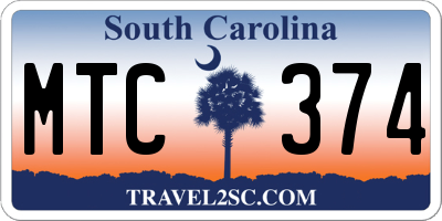 SC license plate MTC374