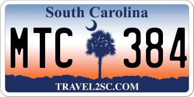 SC license plate MTC384