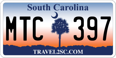 SC license plate MTC397