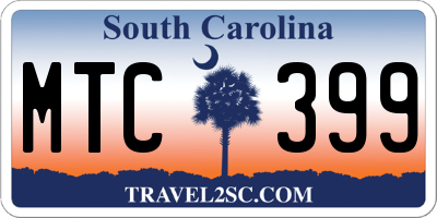 SC license plate MTC399