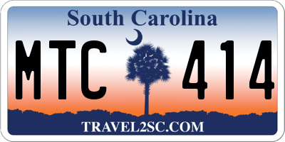 SC license plate MTC414