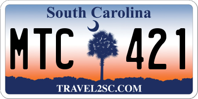 SC license plate MTC421