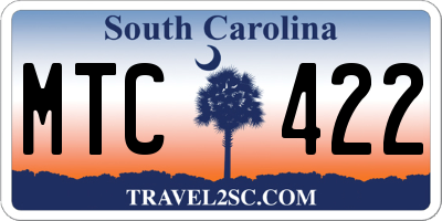 SC license plate MTC422