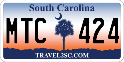 SC license plate MTC424