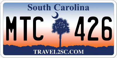 SC license plate MTC426