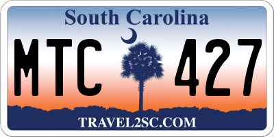 SC license plate MTC427