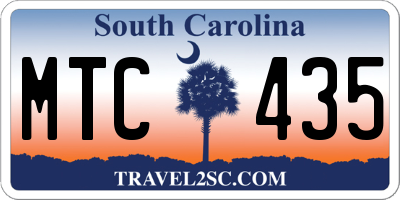 SC license plate MTC435