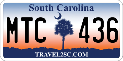 SC license plate MTC436