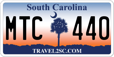 SC license plate MTC440