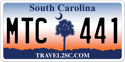 SC license plate MTC441