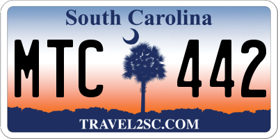 SC license plate MTC442