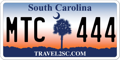 SC license plate MTC444