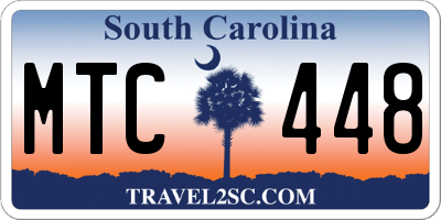 SC license plate MTC448