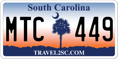 SC license plate MTC449