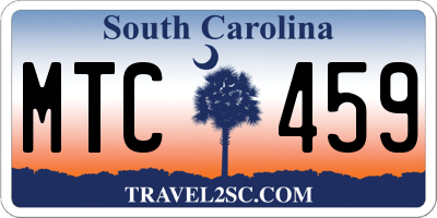 SC license plate MTC459